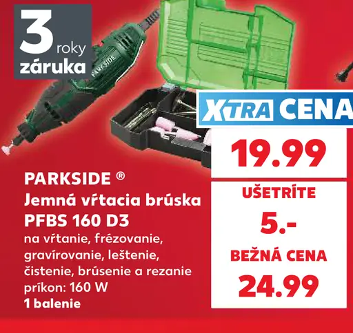 Parkside jemná vŕtacia brúska PFBS 160 D3