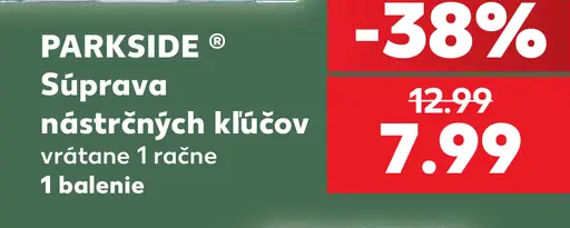 Parkside súprava nástrčných kľúčov, 13- a 31-dielna
