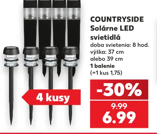 Countryside Solárny LED lampáš
