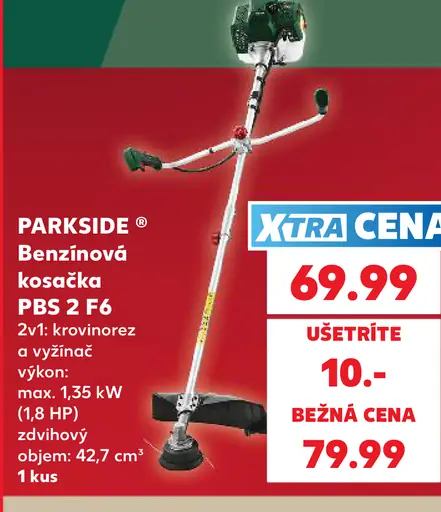 Parkside benzínová kosačka PBS 2 F6, 2 v 1 – krovinorez a vyžínač