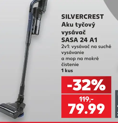 Silvercrest aku tyčový vysávač SASA 24 A1