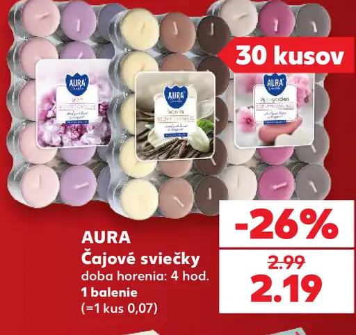 Aura čajové sviečky