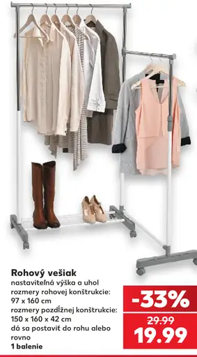 Rohový vešiak