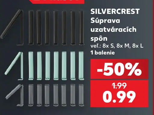 SilverCrest súprava uzatváracích spon