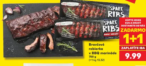 Bravčové rebierka v BBQ marináde