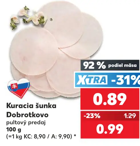 Dobrotkovo Kuracia šunka, cena XTRA