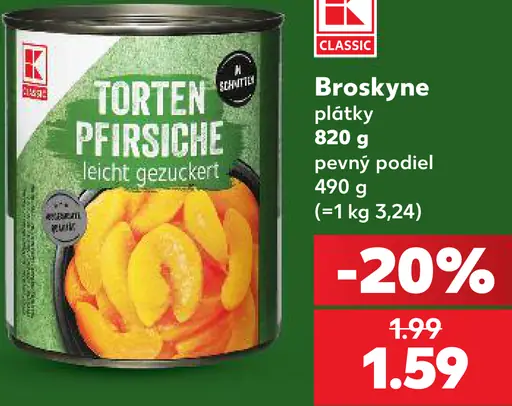 Broskyne v plátkoch, pevný podiel