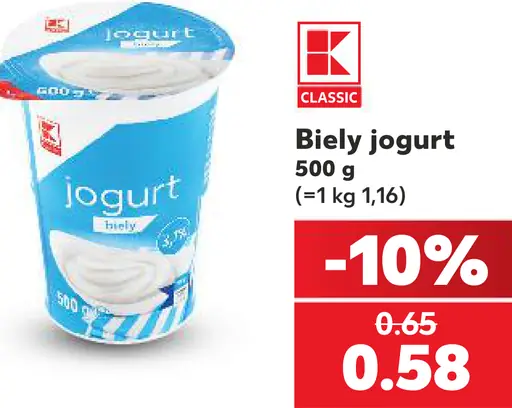 K-Classic Biely jogurt