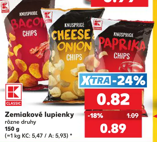 Zemiakové lupienky – slanina, cheese onion, paprika