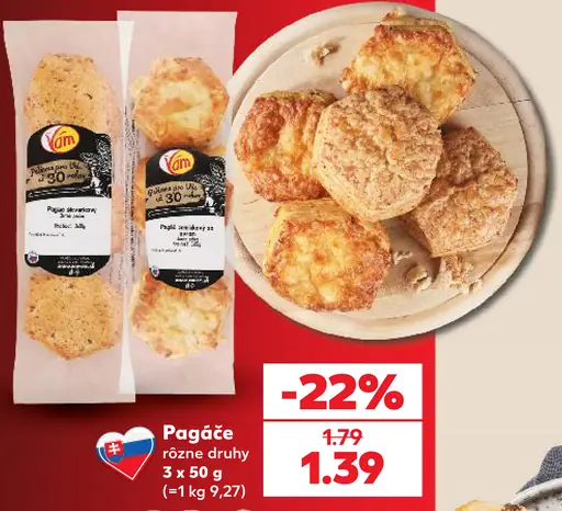 Pagáče rôzne druhy