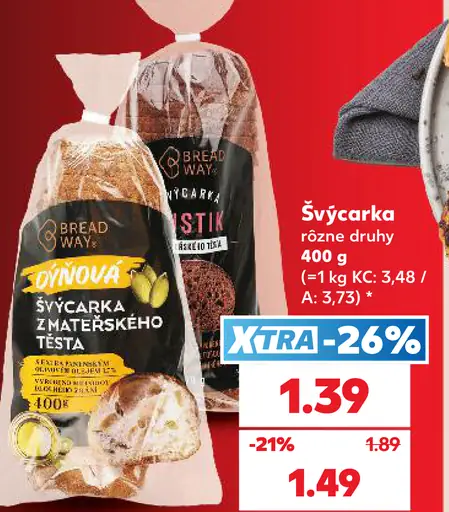 Bread Way Švajčiarka, rôzne druhy