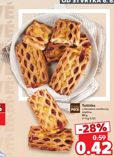 Z našej pece taštička s jahodovo-vanilkovou náplňou