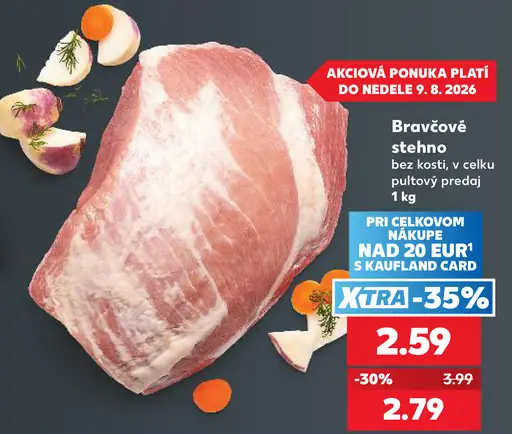 Bravčové stehno bez kosti v celku