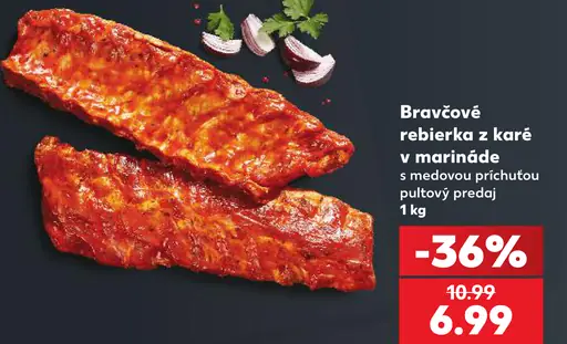 Bravčové rebierka z karé v marináde s medovou príchuťou