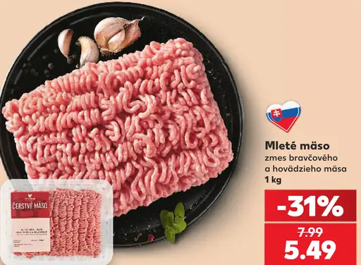 Pureland mleté mäso, zmes bravčového a hovädzieho mäsa