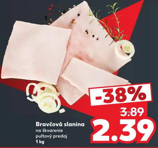 Bravčová slanina na škvarenie