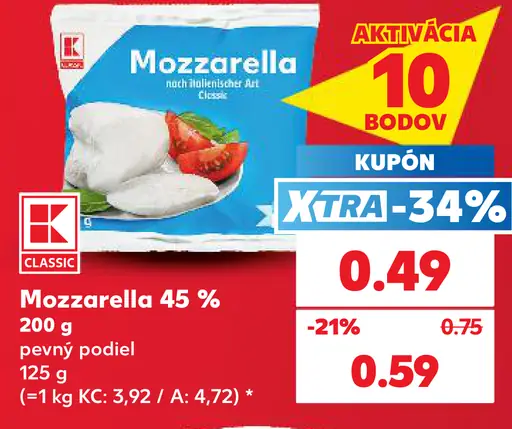 Mozzarella 45 %