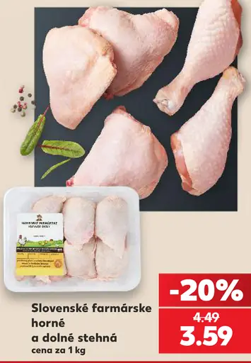Slovenské farmárske horné a dolné kuracie stehná