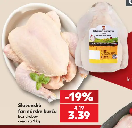 Slovenské farmárske kurča bez drobov