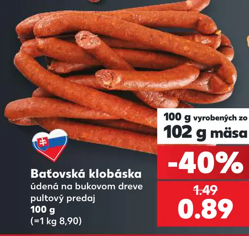 Klobása údená na bukovom dreve