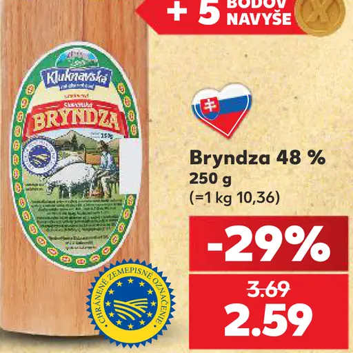 Kluknavská bryndza 48 %