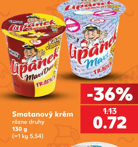 Lipánek smotanový krém rôzne druhy