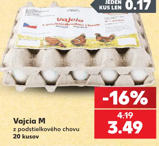 Vajcia M zo podstielkového chovu