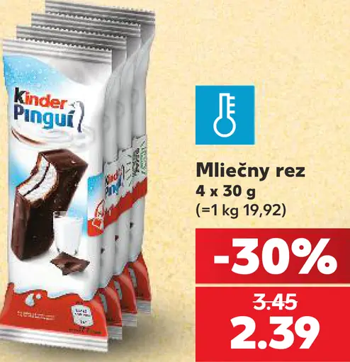 Kinder Mliečny rez