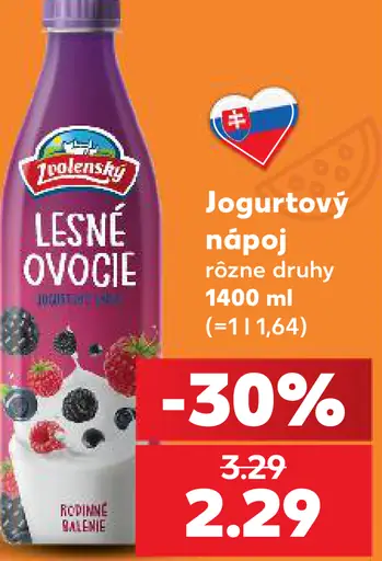 Zvolenský jogurtový nápoj 2 druhy