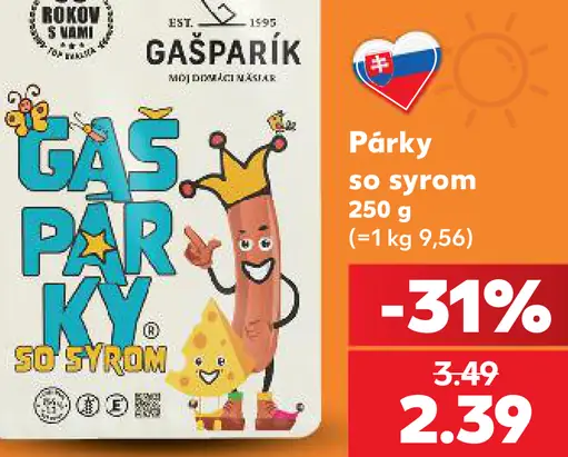 Gasparík párky so syrom