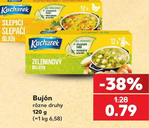 Kucharek bujón – slepačí bujón, zeleninový bujón