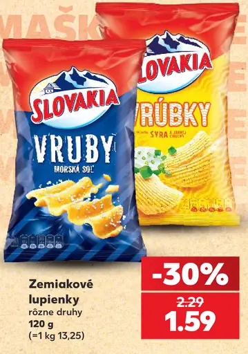 Slovakia Vrúbky zemiakové lupienky rôzne druhy