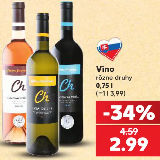 Vino rôzne druhy