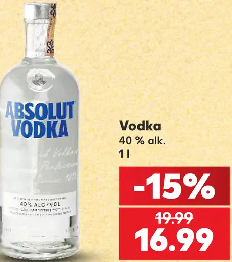 Absolut vodka 40 %