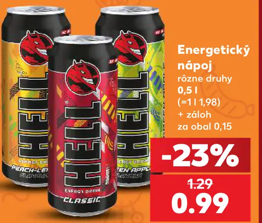 Hell energetický nápoj rôzne druhy plechovka