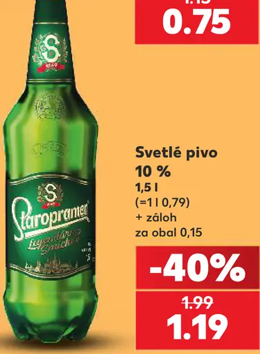 Staropramen Svetlé pivo 10 % plechovka