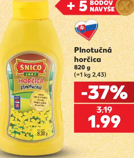 Snico Plnotučná horčica