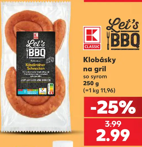 Let's BBQ Klobásy na gril so syrom