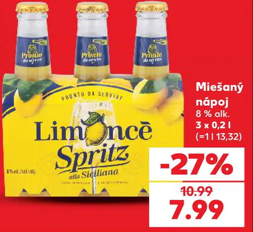 Limoncè Spritz miešaný nápoj