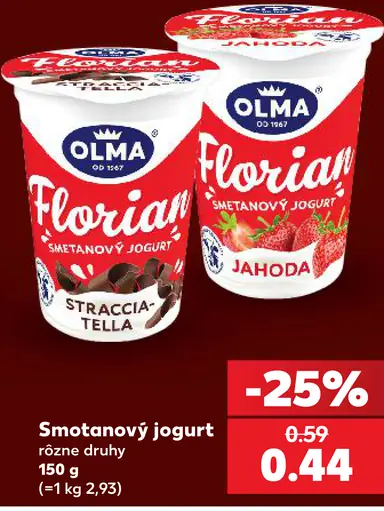 OLMA smotanový jogurt rôzne druhy