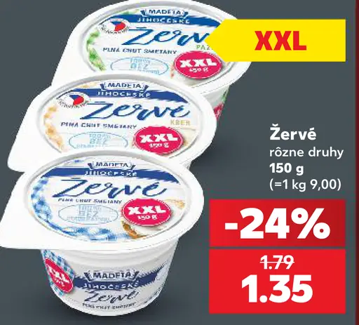 Madeta Žervé, rôzne druhy