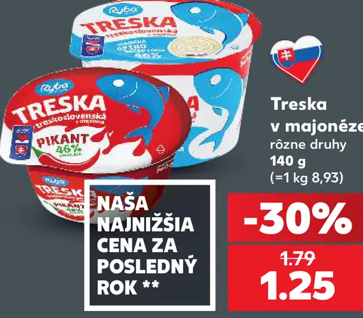Treska v majonéze rôzne druhy