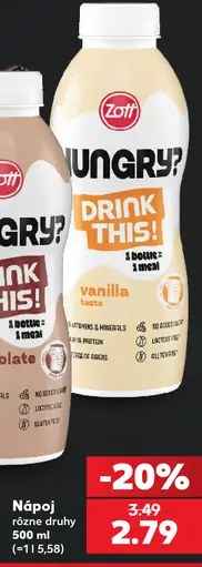 Zott Hungry? proteínový nápoj – rôzne druhy