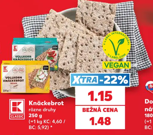 K-Classic Knäckebrot rôzne druhy