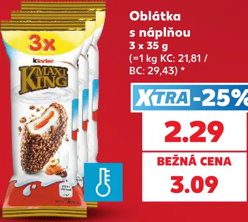 Kinder Maxi King oblátka s náplňou