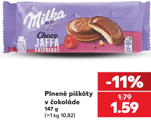Milka Plnené piškóty v čokoláde