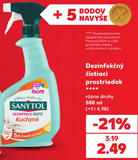Sanytol dezinfekčný čistič na kuchyne