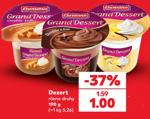 Ehrmann Grand Dessert rôzne druhy