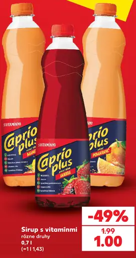 Capri plus sirup s vitamínmi – rôzne druhy