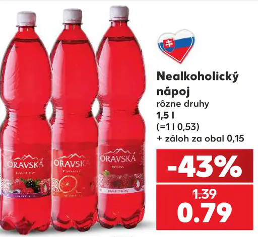 Oravská nealkoholický nápoj rôzne druhy